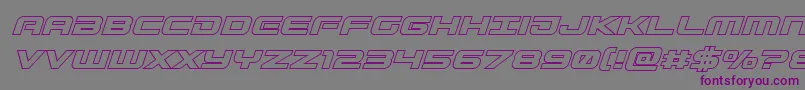 Gunshipoutital Font – Purple Fonts on Gray Background