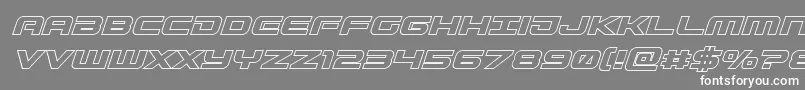 Gunshipoutital Font – White Fonts on Gray Background