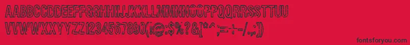 Rueckwarzsalto Font – Black Fonts on Red Background