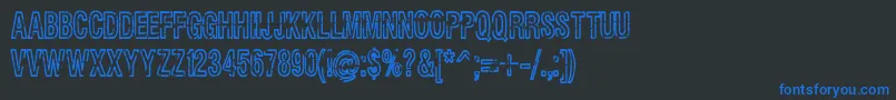 Rueckwarzsalto Font – Blue Fonts on Black Background