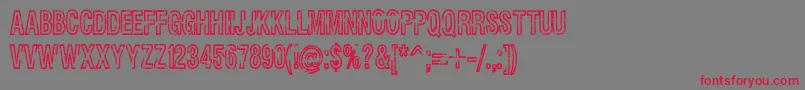 Шрифт Rueckwarzsalto – красные шрифты на сером фоне