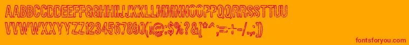 Rueckwarzsalto Font – Red Fonts on Orange Background
