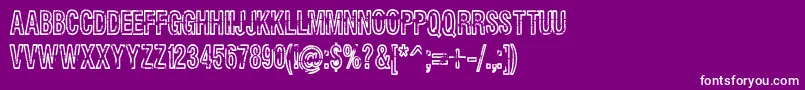 Rueckwarzsalto Font – White Fonts on Purple Background