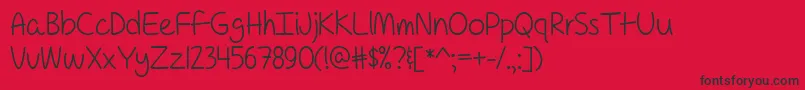 ForAPessimistImPrettyOptimisticTtf Font – Black Fonts on Red Background