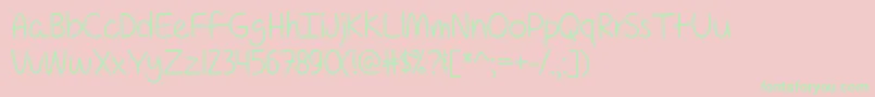 ForAPessimistImPrettyOptimisticTtf-Schriftart – Grüne Schriften auf rosa Hintergrund