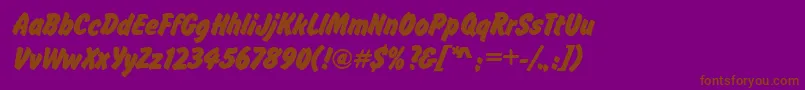 FalconPosterBold Font – Brown Fonts on Purple Background