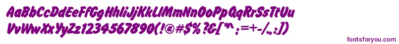 Шрифт FalconPosterBold – фиолетовые шрифты на белом фоне