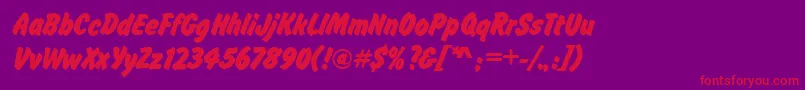 FalconPosterBold Font – Red Fonts on Purple Background