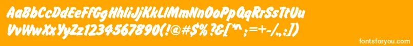 FalconPosterBold Font – White Fonts on Orange Background