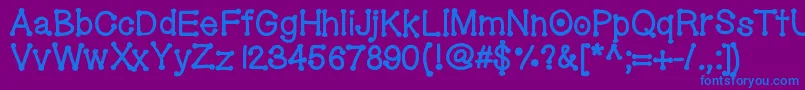 Geldoticalowercasethickf Font – Blue Fonts on Purple Background