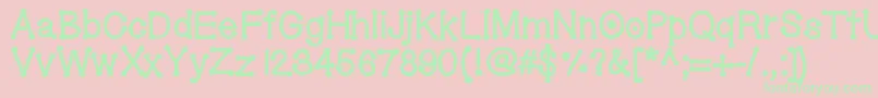 Geldoticalowercasethickf Font – Green Fonts on Pink Background