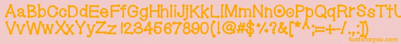 Geldoticalowercasethickf Font – Orange Fonts on Pink Background