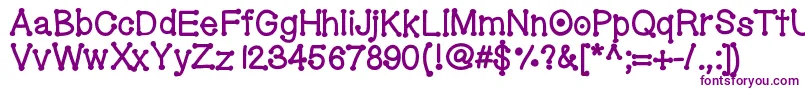 Geldoticalowercasethickf Font – Purple Fonts on White Background