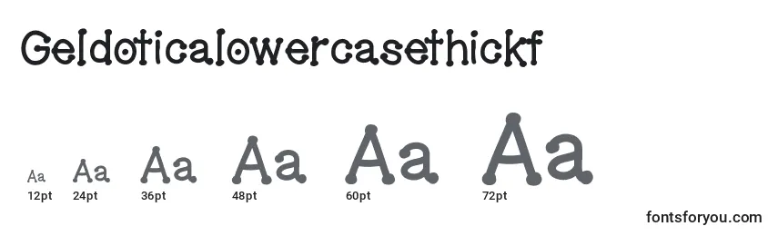 Geldoticalowercasethickf Font Sizes