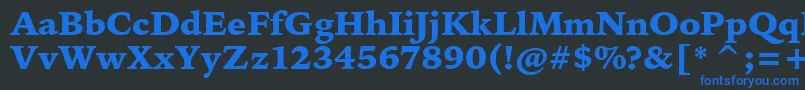 BitstreamIowanOldStyleBlackBt Font – Blue Fonts on Black Background