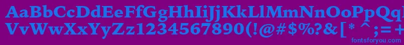 BitstreamIowanOldStyleBlackBt Font – Blue Fonts on Purple Background