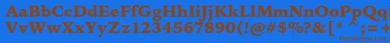 BitstreamIowanOldStyleBlackBt Font – Brown Fonts on Blue Background