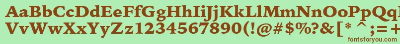 BitstreamIowanOldStyleBlackBt Font – Brown Fonts on Green Background