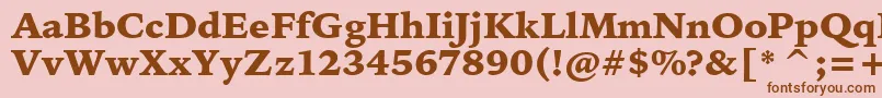 BitstreamIowanOldStyleBlackBt Font – Brown Fonts on Pink Background