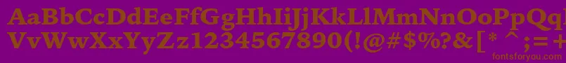 BitstreamIowanOldStyleBlackBt Font – Brown Fonts on Purple Background