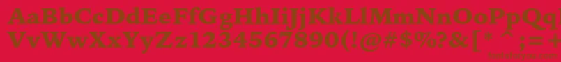 BitstreamIowanOldStyleBlackBt Font – Brown Fonts on Red Background