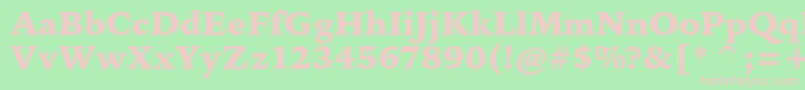 BitstreamIowanOldStyleBlackBt Font – Pink Fonts on Green Background