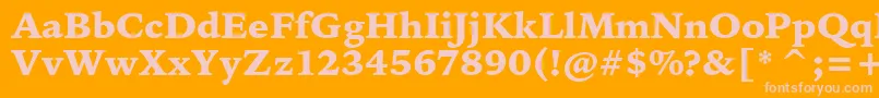 BitstreamIowanOldStyleBlackBt Font – Pink Fonts on Orange Background