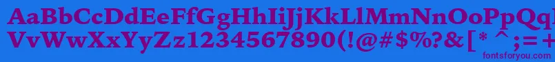 BitstreamIowanOldStyleBlackBt Font – Purple Fonts on Blue Background