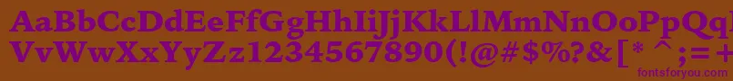 BitstreamIowanOldStyleBlackBt Font – Purple Fonts on Brown Background