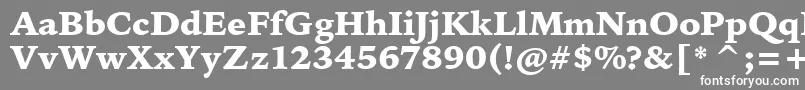 フォントBitstreamIowanOldStyleBlackBt – 灰色の背景に白い文字