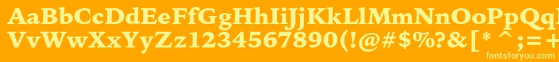 BitstreamIowanOldStyleBlackBt Font – Yellow Fonts on Orange Background