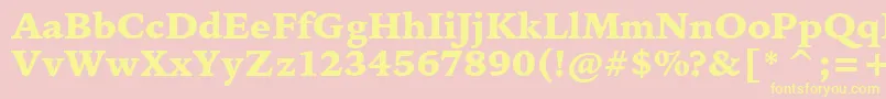 BitstreamIowanOldStyleBlackBt Font – Yellow Fonts on Pink Background