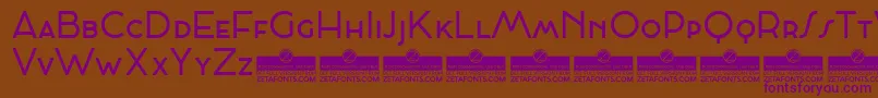 Cocosignummaiuscoletto Font – Purple Fonts on Brown Background