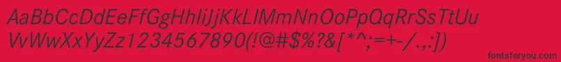 Шрифт CorporateSW10Italic – чёрные шрифты на красном фоне