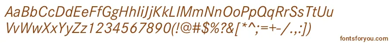 フォントCorporateSW10Italic – 茶色のフォント