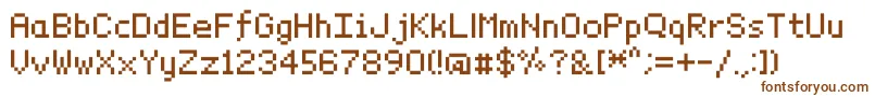 フォントGraphicpixel – 白い背景に茶色のフォント