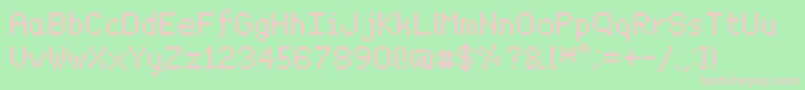 Graphicpixel Font – Pink Fonts on Green Background