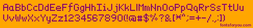 Graphicpixel-fontti – violetit fontit oranssilla taustalla