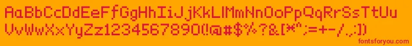 fuente Graphicpixel – Fuentes Rojas Sobre Fondo Naranja