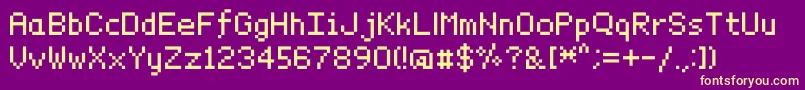 Graphicpixel Font – Yellow Fonts on Purple Background