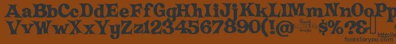 CrazyHarold Font – Black Fonts on Brown Background