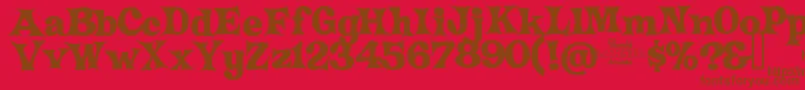 CrazyHarold Font – Brown Fonts on Red Background