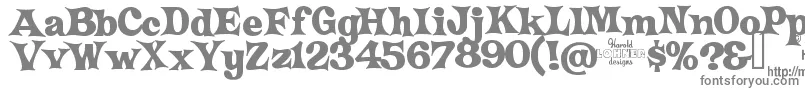 フォントCrazyHarold – 白い背景に灰色の文字