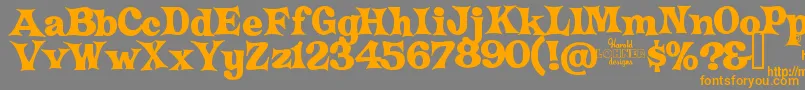 CrazyHarold Font – Orange Fonts on Gray Background