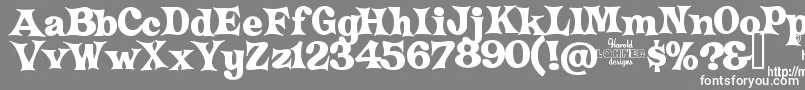 CrazyHarold Font – White Fonts on Gray Background