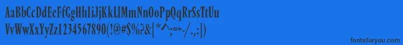 Шрифт Vendometregcon – чёрные шрифты на синем фоне