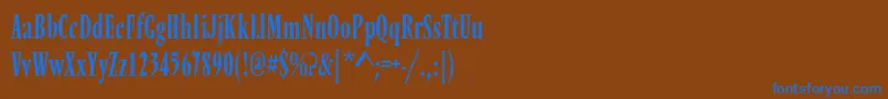 Vendometregcon Font – Blue Fonts on Brown Background