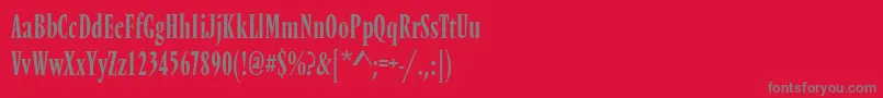 Шрифт Vendometregcon – серые шрифты на красном фоне