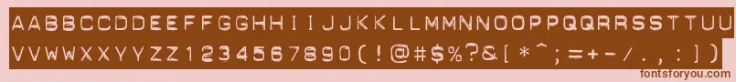 Шрифт Dynamoec – коричневые шрифты на розовом фоне