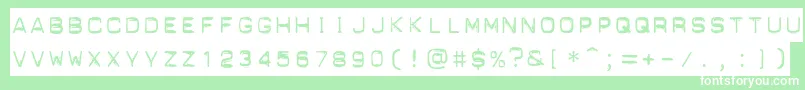 Dynamoec Font – White Fonts on Green Background